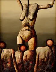 Rudolf Krivoš, Zjavenie, 2007, Olej na preglejke