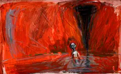 Marek Ormandík, Inferno, Okolo 2000, Kombinácia techník na kartóne