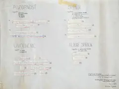 Róbert Cyprich, Partitúra, 1969, Kombinácia kresbových techník na pauzovacom papieri