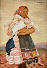 Jan Hála, Važecké dievča, 1932, Olej na plátne