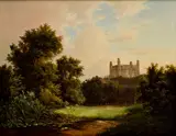 Hugo Ullik, Pohľad na Bratislavský hrad, 1870, Olej na plátne
