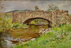 Max Schurmann, Most pri Tisovci, 1935, Olej na kartóne