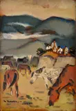 Martin Benka, Kone na paši, Okolo 1928, Olej na kartóne
