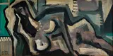 Endre Nemes, Ležiaci akt, Okolo 1945, Olej na lepenke
