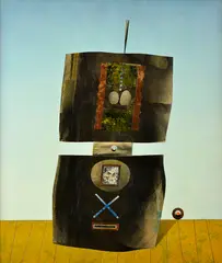 Andrej Barčík, Morena II., 1969 - 89, Olej, koláž na sololite