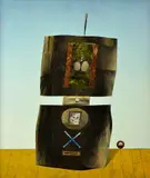Andrej Barčík, Morena II., 1969 - 89, Olej, koláž na sololite