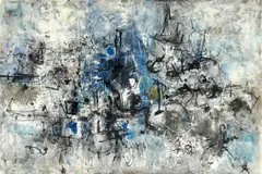 No 60/FL 1 by Rolf Cavael, Öl auf Leinwand, sold Nov 2015