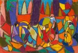 Adolf Hölzel, Ohne Titel, Pastell auf Velin