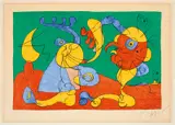 Ohne Titel by Joan Miró, Farblithografie auf ARCHES (Wasserzeichen), sold Nov 2015