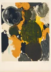 Farblitho 1959 (NOR) by Ernst Wilhelm Nay, Farblithografie auf Velin, sold Nov 2015