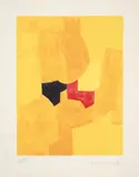 Composition jaune by Serge Poliakoff, Farblithografie auf BFK (Wasserzeichen), sold Nov 2015