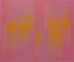 Unfolding and the Rain No. 2 by Julian Stanczak, 1967, polymer tempera on canvas, in artist's frame, sold Sep 2020