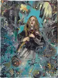 Hernan Bas, The New Witch, 2006, mixed media on linen