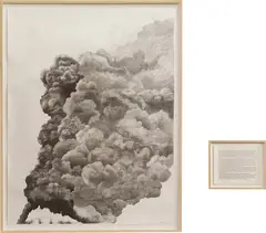 Charles Gaines, Explosion #29, 2009, graphite on paper, in 2 parts