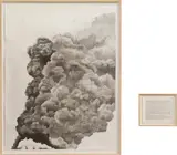 Charles Gaines, Explosion #29, 2009, graphite on paper, in 2 parts