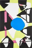 Sadie Benning, Untitled telephone drawing, 2016, Aqua-Resin, casein and acrylic gouache on wood
