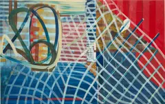 Juan Uslé, Sueño de Brooklyn, 1992, acrylic, dispersion and dry pigment on canvas over wooden board