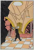 Lucy McKenzie, Lucy and Paulina in the Moscow Metro (Ploschad Revolutsii), 2005, acrylic and ink on paper