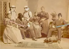 Thierry Guetta, Star Wars Reunion, 2010, acrylic and silkscreen on canvas