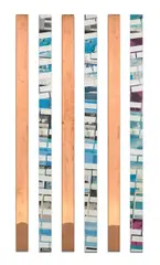Crystal Voyager by Walead Beshty and Kelley Walker, 2014, four-color process silkscreen collage and acrylic on canvas, in 3 parts polished copper, in 3 parts, sold Sep 2020