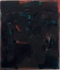 Matt Connors, Druck, 2011, oil, acrylic and colored pencil on canvas