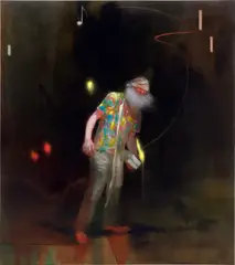 In Da Club - Shy Guy by Nigel Cooke, 2010, oil on linen backed with sail cloth, sold Sep 2020