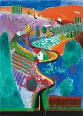 David Hockney, Nichols Canyon, 1980, acrylic on canvas