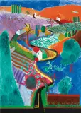 David Hockney, Nichols Canyon, 1980, acrylic on canvas