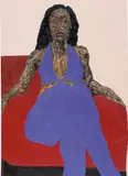 Amoako Boafo, Purple on Red