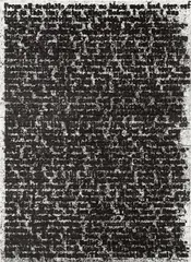Glenn Ligon, Stranger #67, 2012, oilstick, acrylic and coal dust on canvas