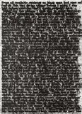 Glenn Ligon, Stranger #67, 2012, oilstick, acrylic and coal dust on canvas