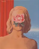 René Magritte, Untitled (Woman's Face covered by a Rose)