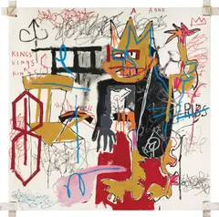Jean-Michel Basquiat, Portrait of A-One A.K.A. King, 1982, acrylic, oilstick and marker on canvas mounted on tied wood supports