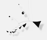 Dot + Loop by Alexander Calder, 1956, sheet metal, wire and paint, sold Dec 2020