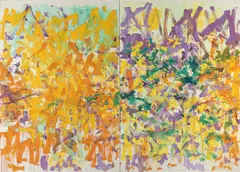 Joan Mitchell, Untitled, 1979, oil on canvas, diptych