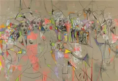 George Condo, Transparent Female Forms, 2009, acrylic, chalk and pastel on linen