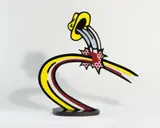 Roy Lichtenstein, Coup de Chapeau I, 1996, painted and patinated bronze