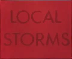 Local Storms by Ed Ruscha, 1973, egg white on satin, offered Dec 2020
