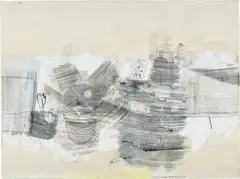 Untitled by Robert Rauschenberg, 1968, graphite, solvent transfer, and watercolor on paper, offered Dec 2020