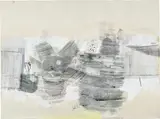 Robert Rauschenberg, Untitled, 1968, graphite, solvent transfer, and watercolor on paper