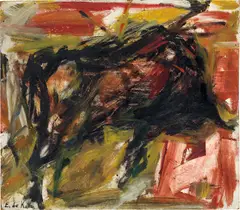 Bull by Elaine de Kooning, 1959-1960, oil on Masonite, sold Dec 2020