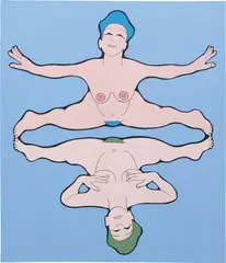 Flight by John Wesley, 1968, acrylic on canvas, sold Dec 2020