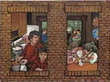 Martin Wong, Untitled (Antonio Home), 1985, acrylic on canvas