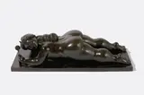 Fernando Botero, Reclining Woman with Mirror, 1986, bronze