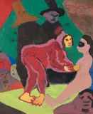 Bob Thompson, The Beg, 1962-1963, gouache on paper