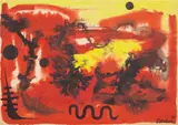 Untitled by Alexander Calder, 1961, gouache and ink on paper, sold Dec 2020