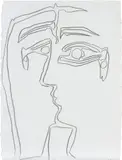 Andy Warhol, Head (After Picasso), 1985, charcoal on handmade paper