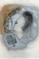 Marisa Merz, Untitled (Gold and Silver), 2004, pastel on Japanese paper