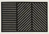 Sol LeWitt, Black and Gray Diagonal Bands in Three Directions with a Black Border, 1982, ink on paper