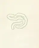 Richard Tuttle, Untitled, 1971, ink and watercolor on the reverse of a Richard Tuttle limited edition Two Books 1969 title page